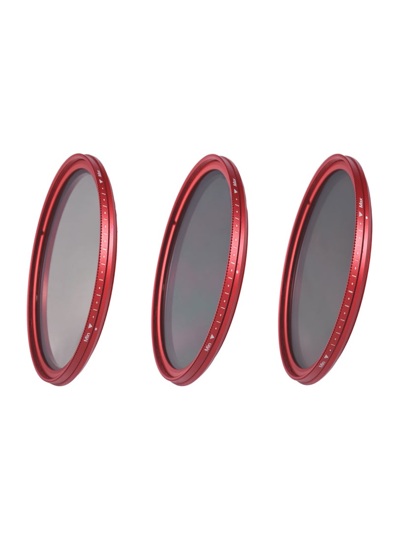 FOTGA 62mm Slim ND Fader Variable Filter Neutral Density ND2 to ND400 Red Replacement for Canon Nikon DSLR Camera - Image 5
